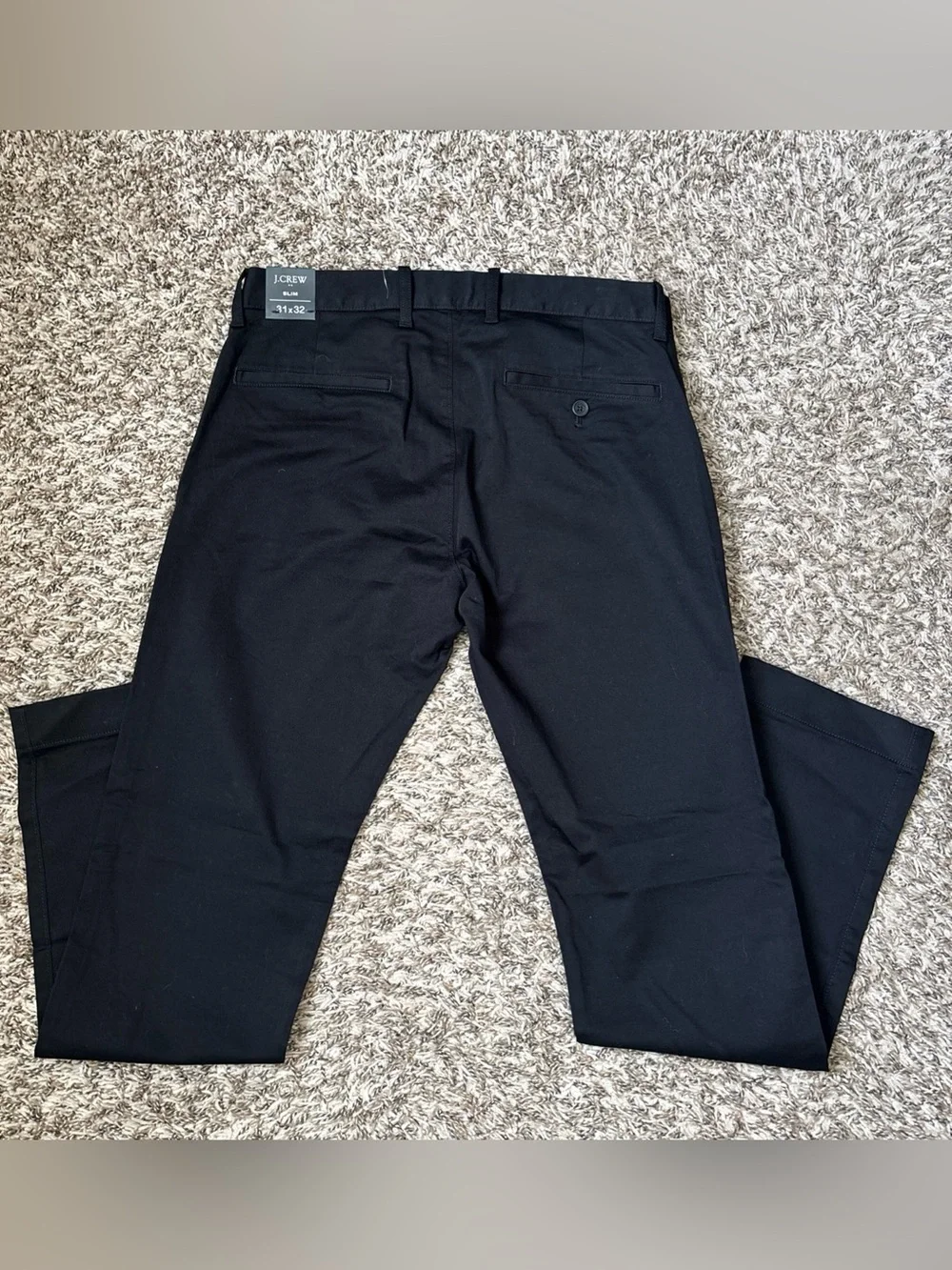 J. Crew Flex Men's Slim Fit Black Chino Pants, 31x32, NWT